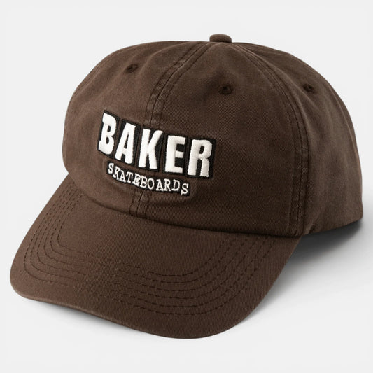 BAKER CLASSIC LOGO BROWN DAD CAP