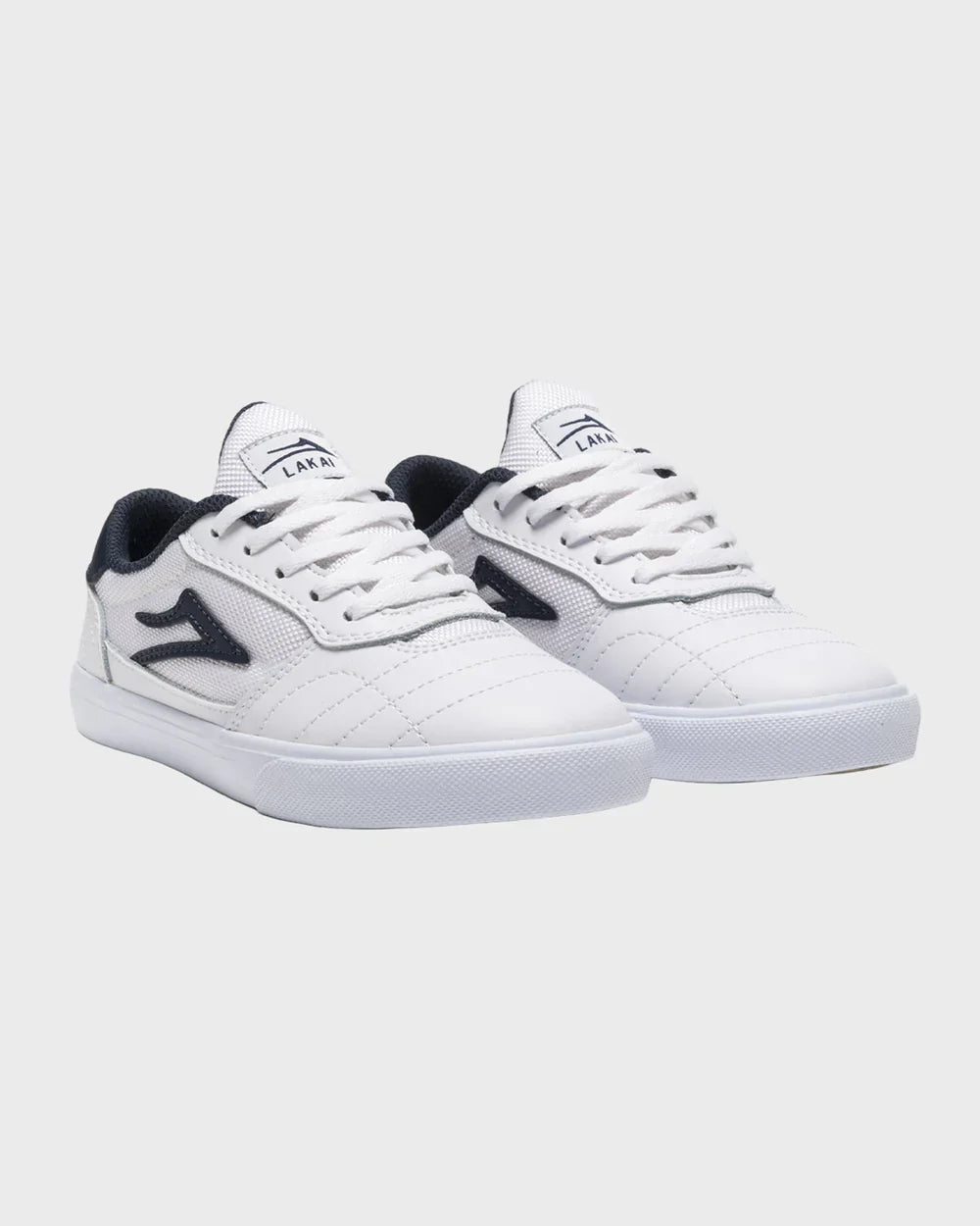Cambridge Kids - White/Navy Leather