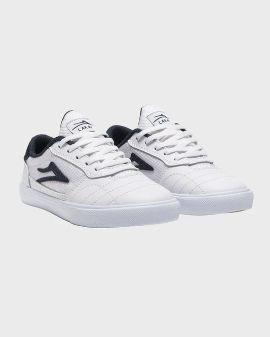Cambridge Kids - White/Navy Leather