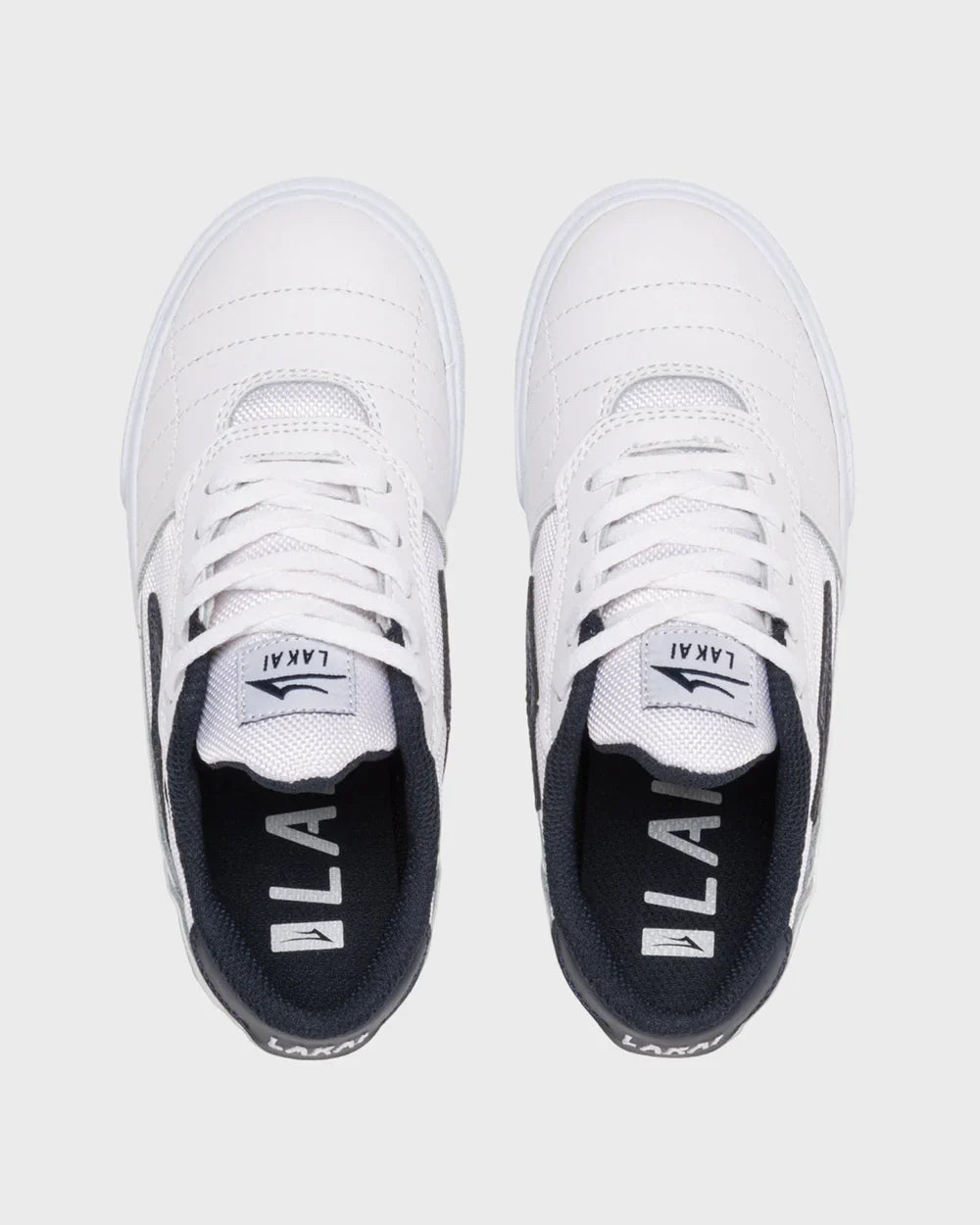 Cambridge Kids - White/Navy Leather