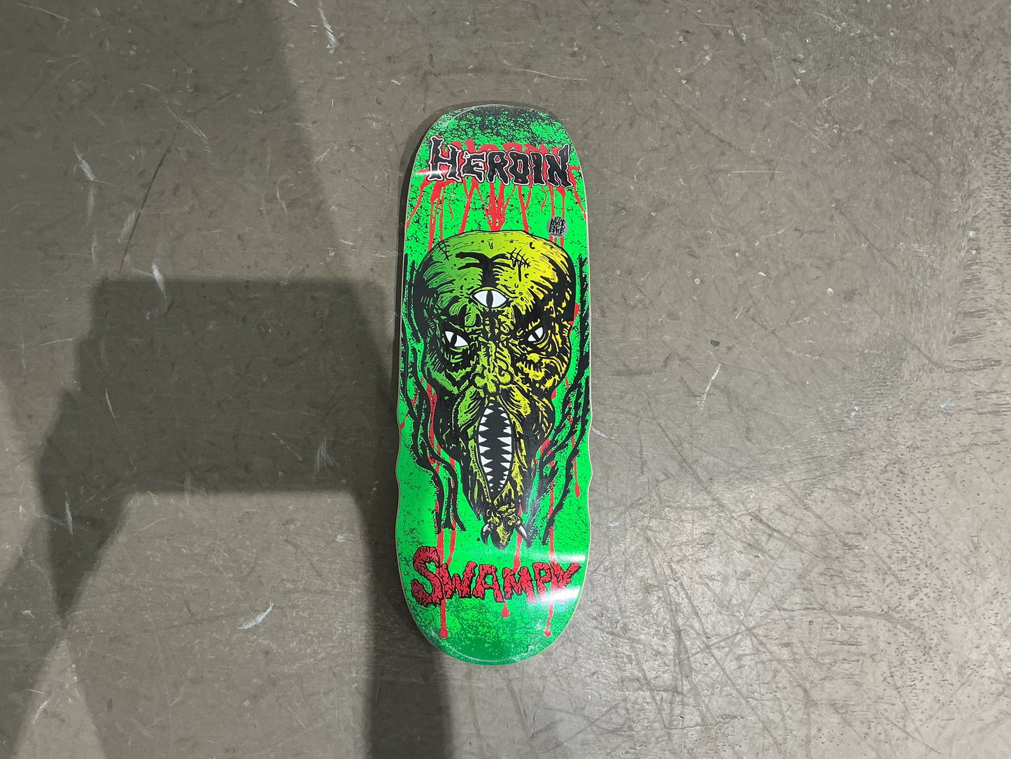 Heroin Skateboard SWAMPY KO2 SLIME FACE DECK