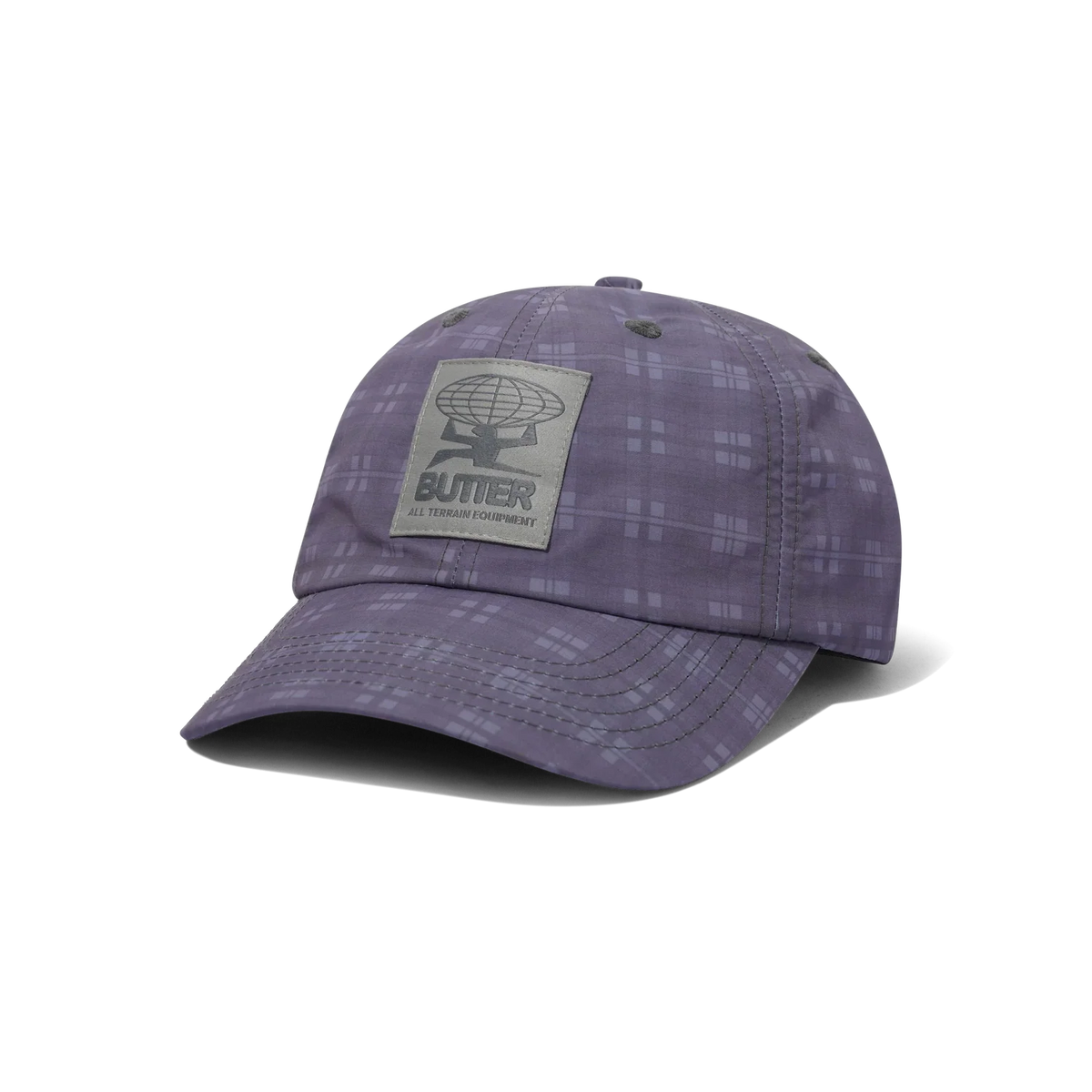 Butter Goods Plaid Terrain 6 Panel Cap Slate