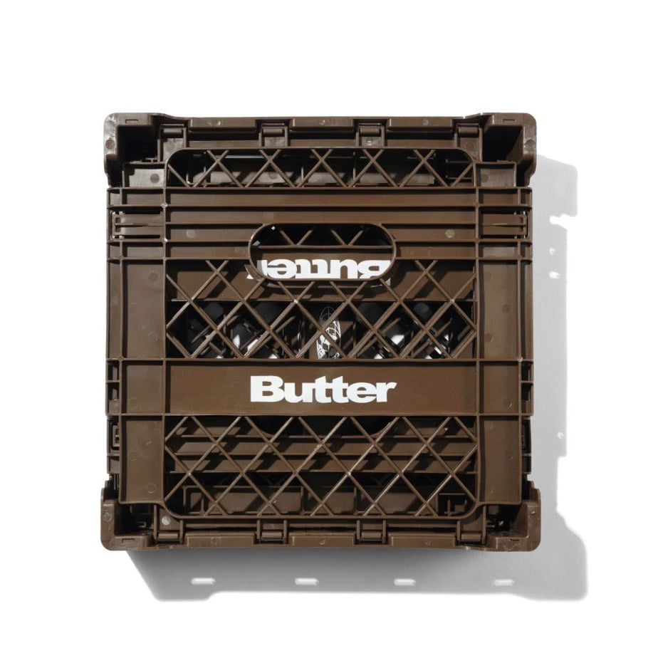 Butter Goods Collapsable Record Crate Brown