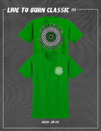 Spitfire Live to Burn Classic T-Shirt Green