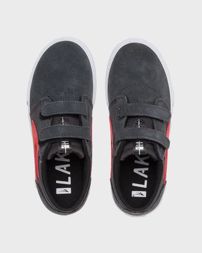 Lakai Griffin Kids - Charcoal/Flame Suede