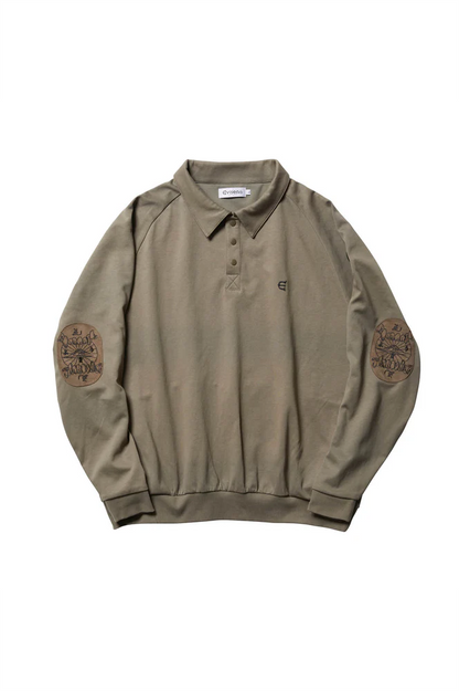 Evisen Heads Double Knit Sweatshirt Light Khaki