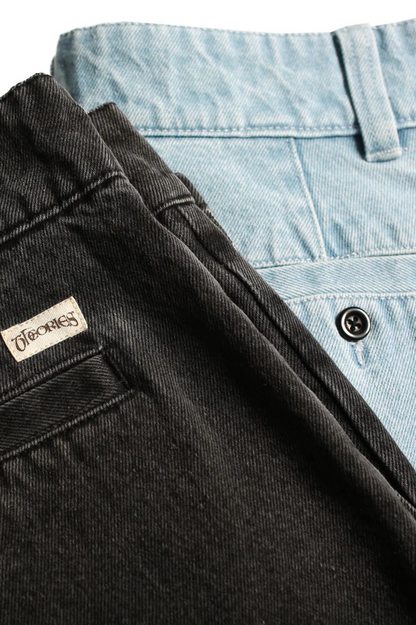Theories Of Atlantis Belvedere Pleated Denim Pants BLK