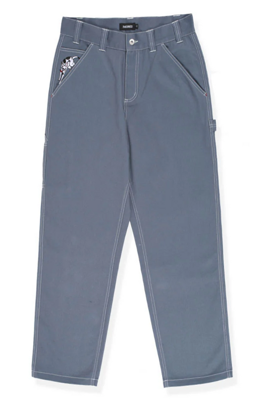 Theories PIANO TRAP Carpenter Pant Slate Contrast Stitch