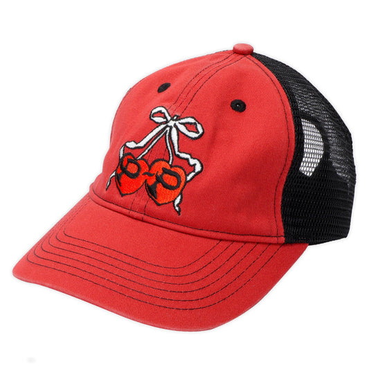 Pass~Port Cherries Leagues Trucker Washed Red
