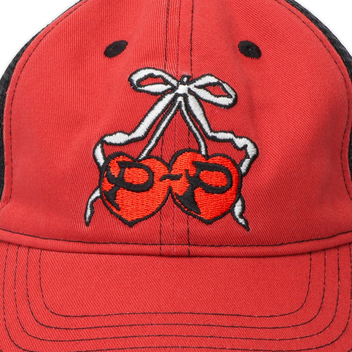 Pass~Port Cherries Leagues Trucker Washed Red