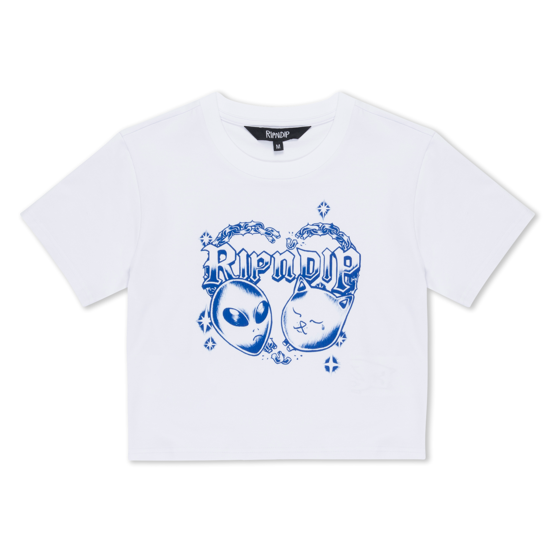 RIPNDIP Kali Cropped Baby Tee (White)