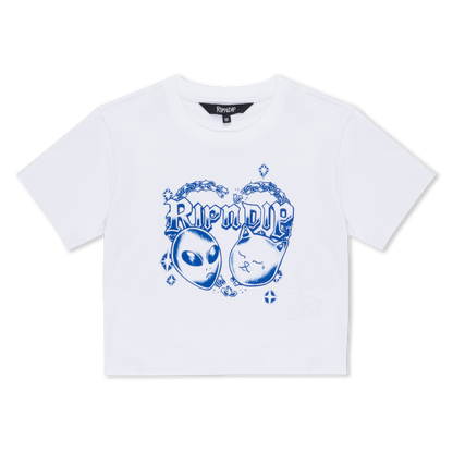 RIPNDIP Kali Cropped Baby Tee (White)