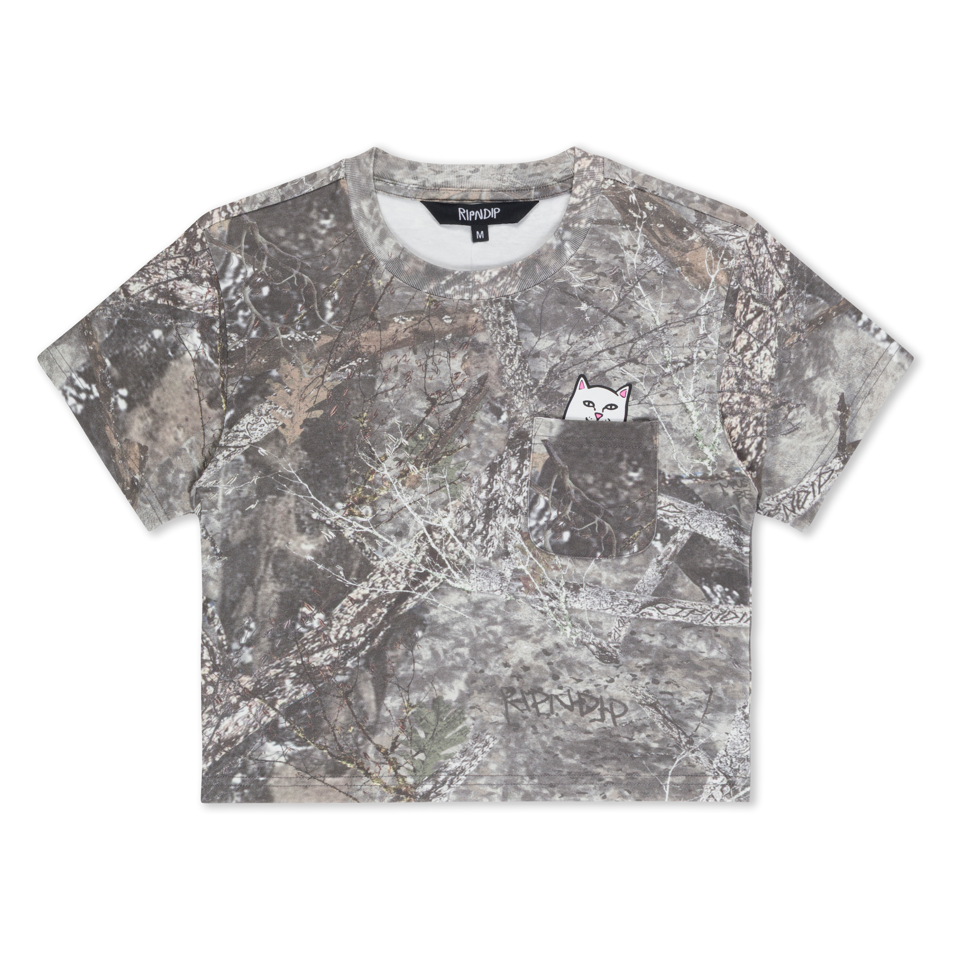 RIPNDIP Lord Nermal Cropped Pocket Tee (Nerm Tree Camo)