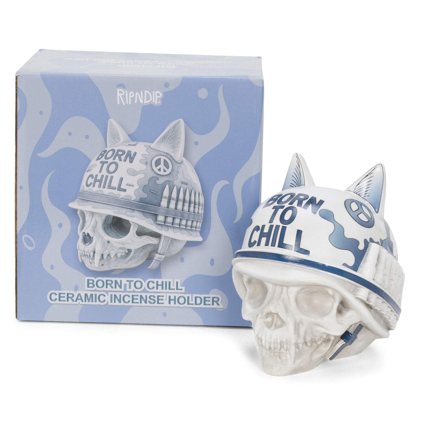 RIPNDIP Born To Chill Ceramic Incense Holder (Indigo)
