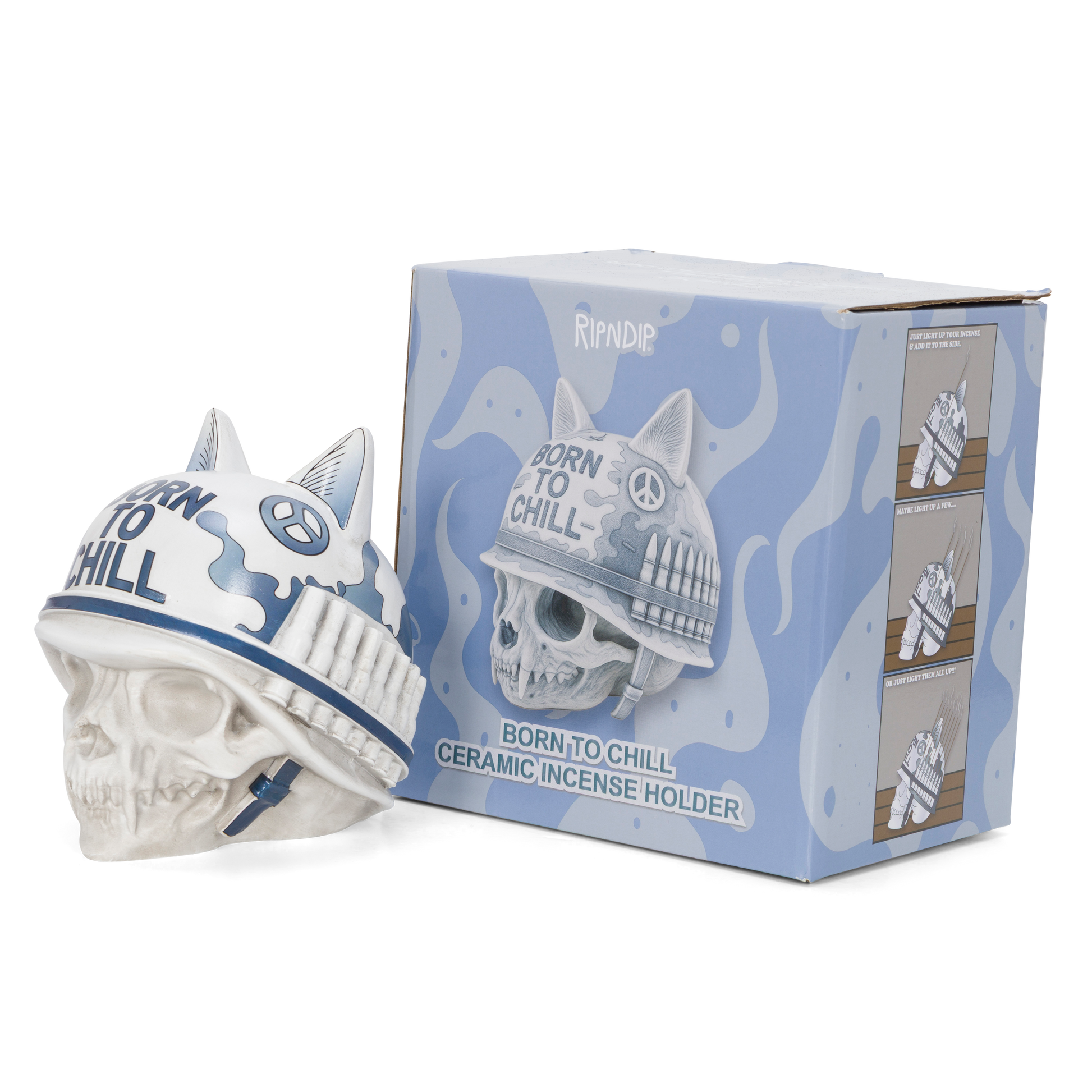 RIPNDIP Born To Chill Ceramic Incense Holder (Indigo)