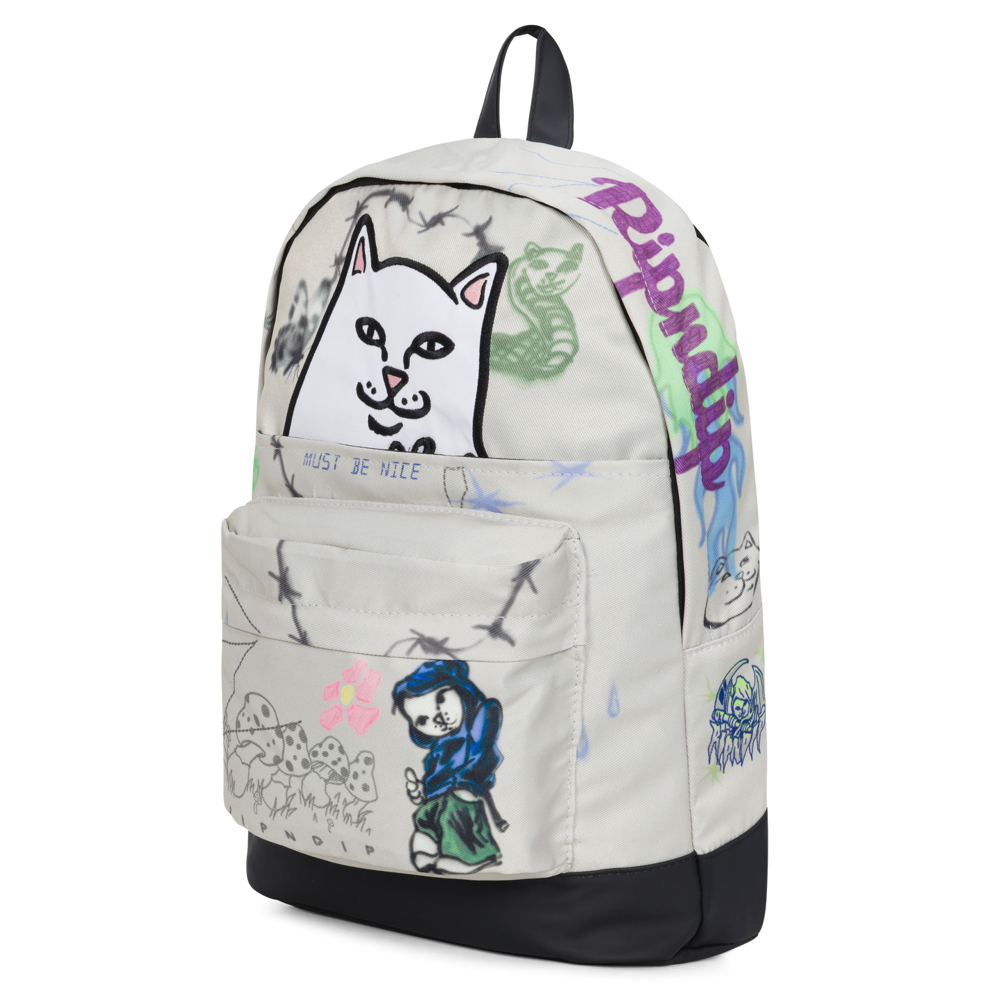 RIPNDIP Goosebumps Velcro Backpack (Bone)