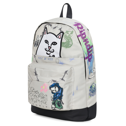 RIPNDIP Goosebumps Velcro Backpack (Bone)
