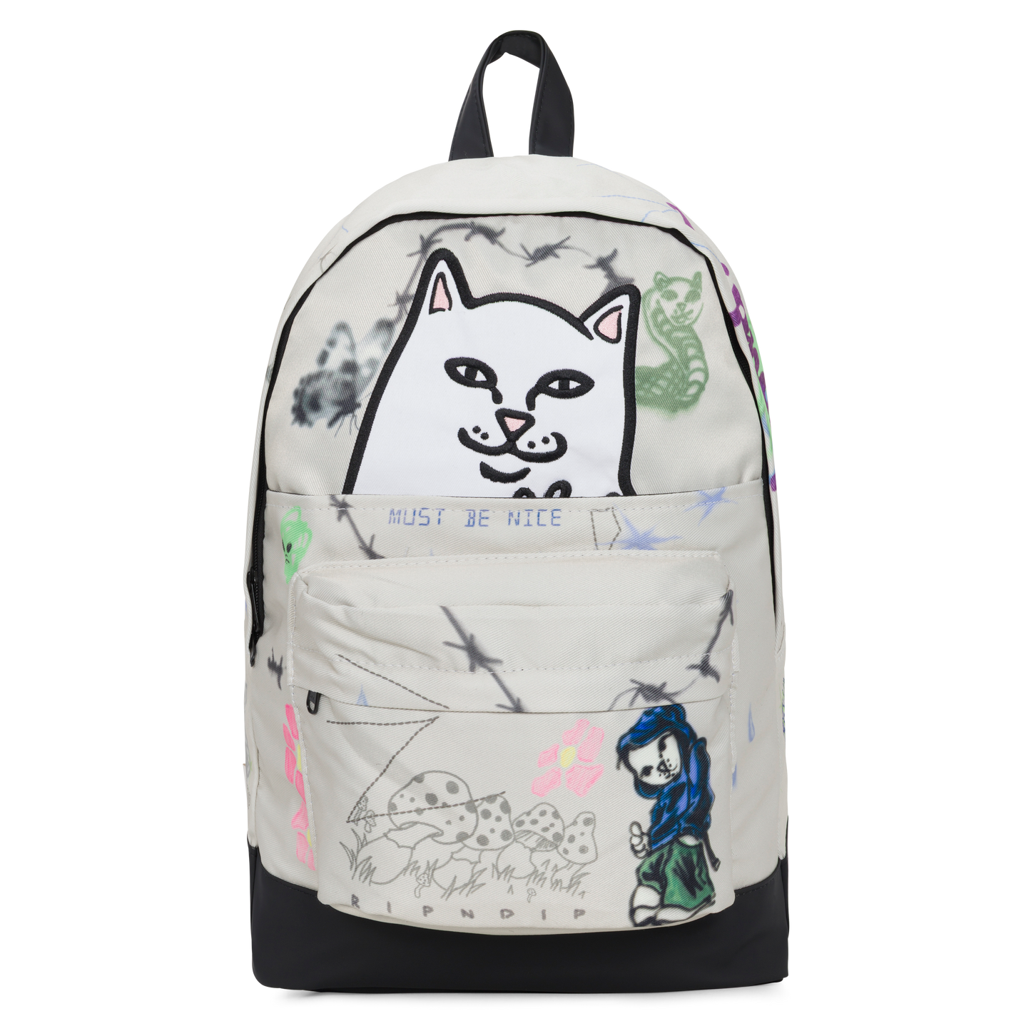 RIPNDIP Goosebumps Velcro Backpack (Bone)