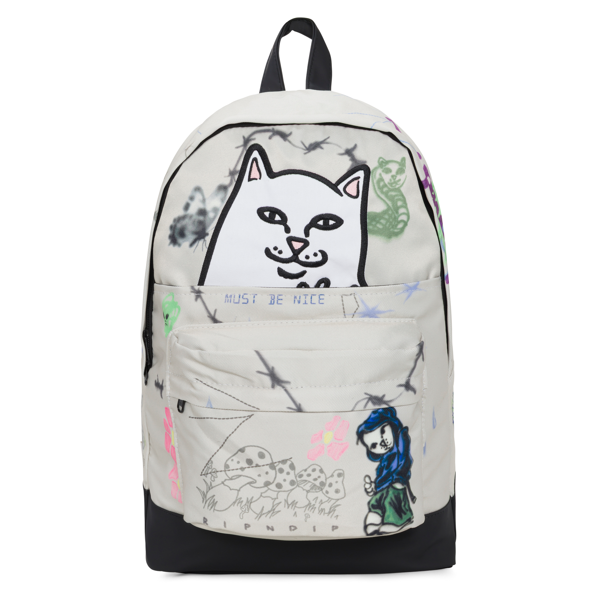 RIPNDIP Goosebumps Velcro Backpack (Bone)