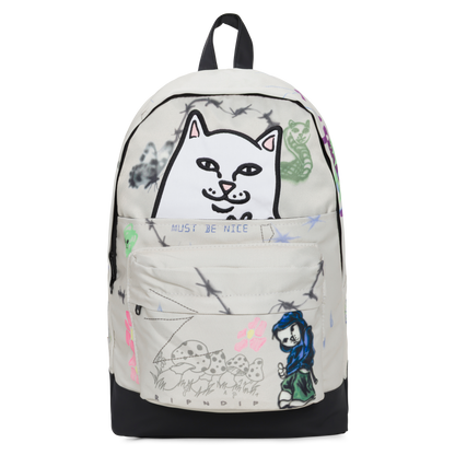 RIPNDIP Goosebumps Velcro Backpack (Bone)