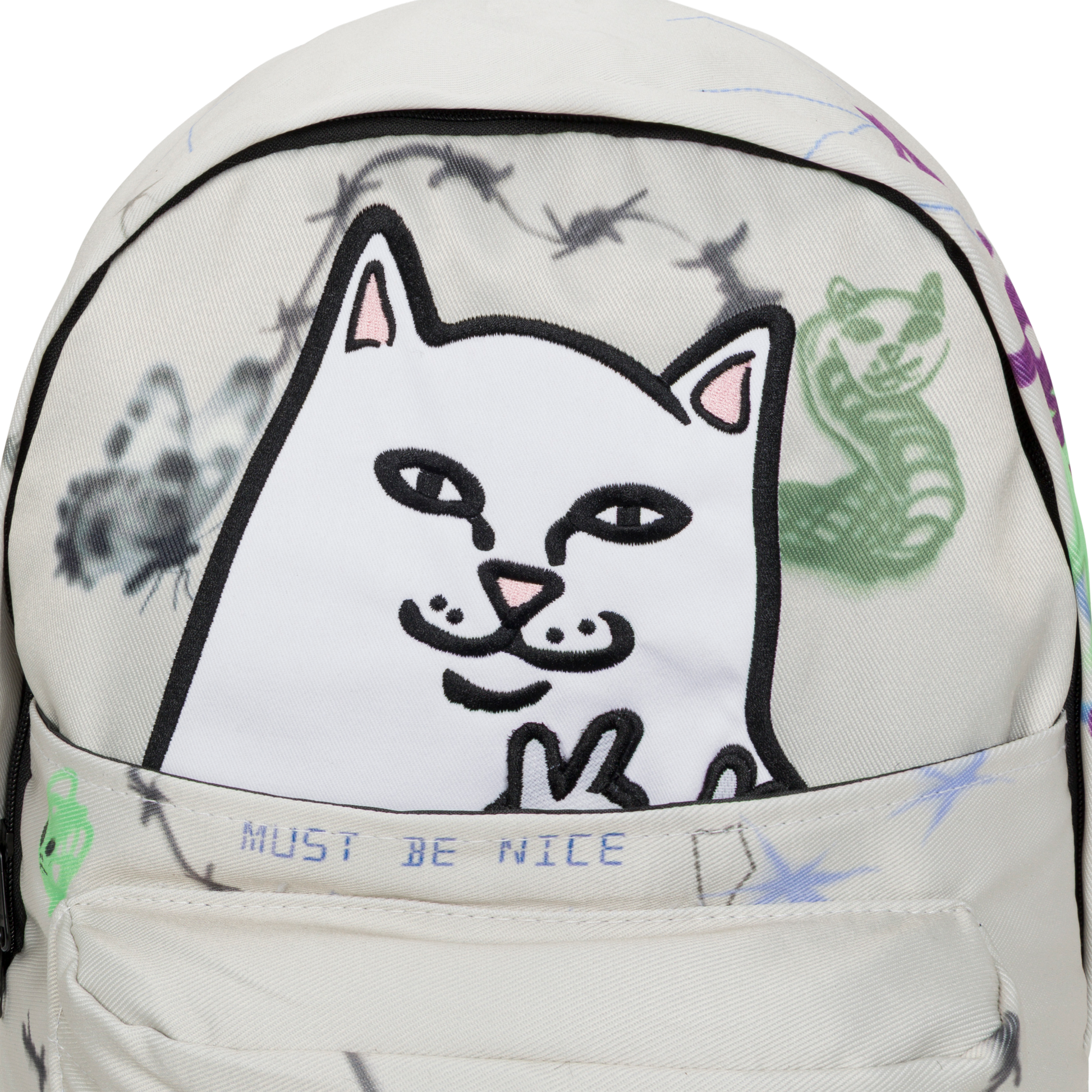RIPNDIP Goosebumps Velcro Backpack (Bone)