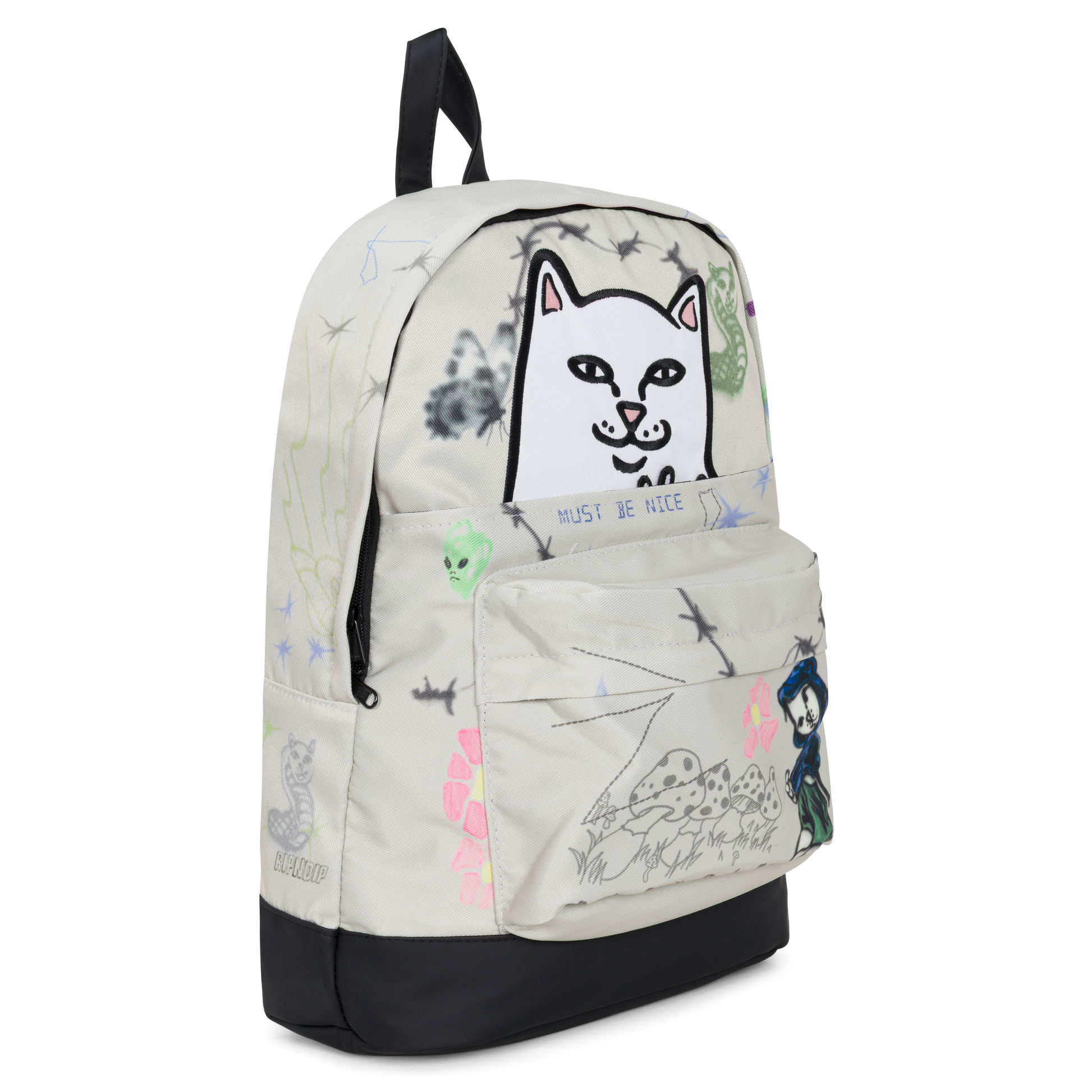 RIPNDIP Goosebumps Velcro Backpack (Bone)