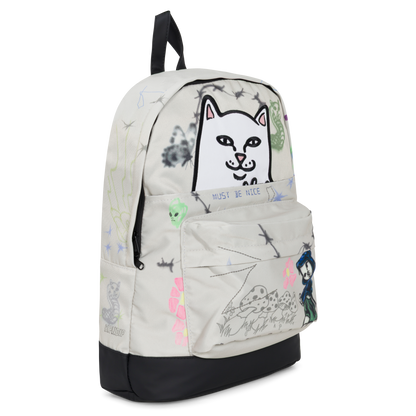 RIPNDIP Goosebumps Velcro Backpack (Bone)