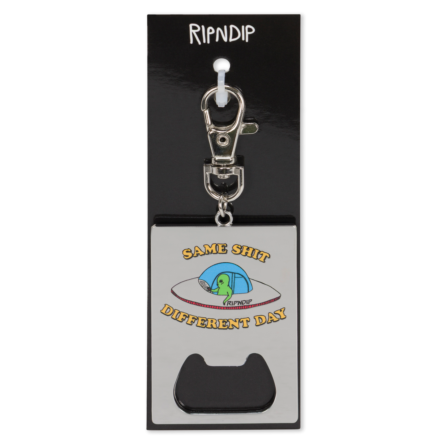 RIPNDIP Same Shit Different Day Keychain Bottle Opener (Silver)