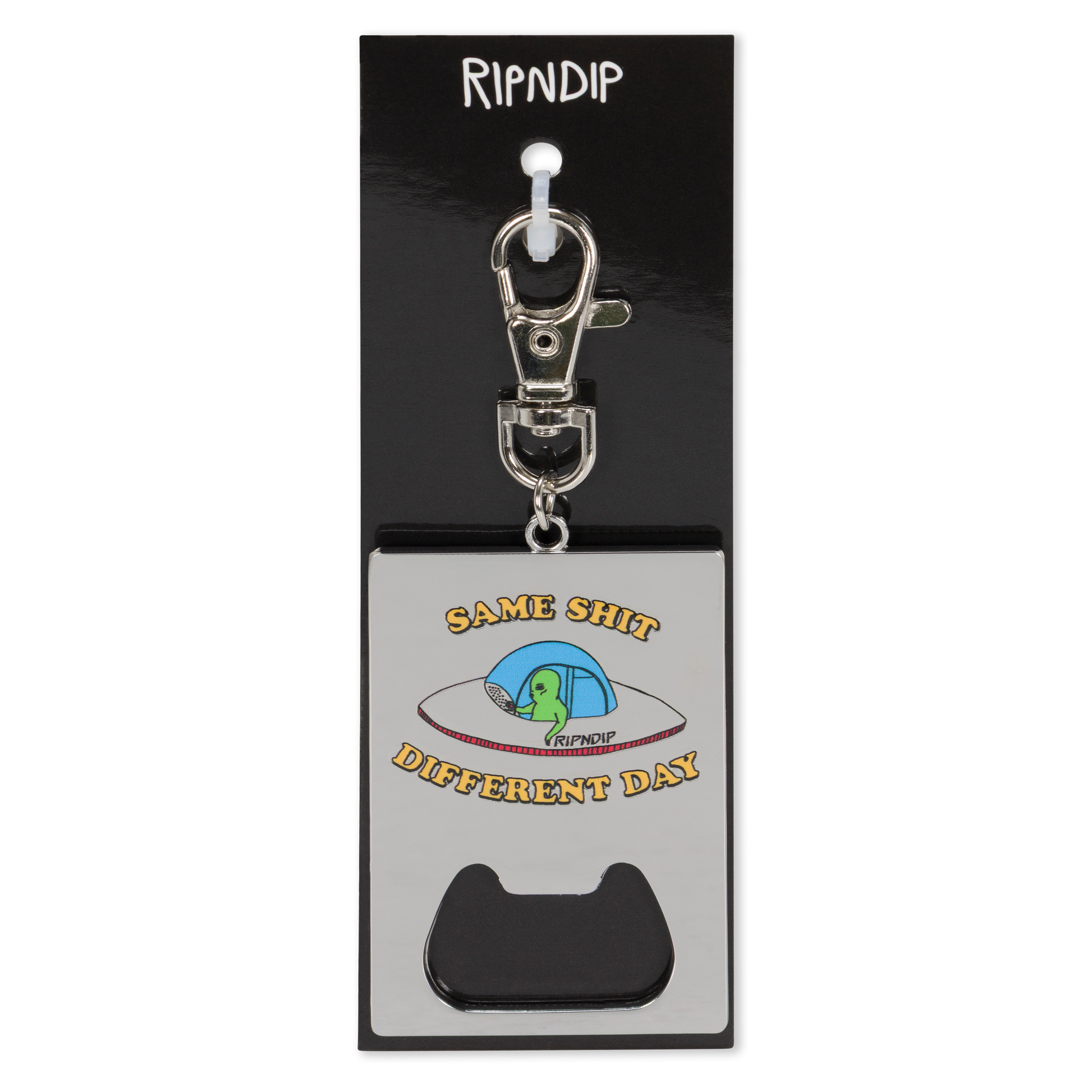 RIPNDIP Same Shit Different Day Keychain Bottle Opener (Silver)