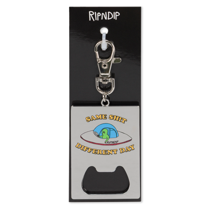 RIPNDIP Same Shit Different Day Keychain Bottle Opener (Silver)