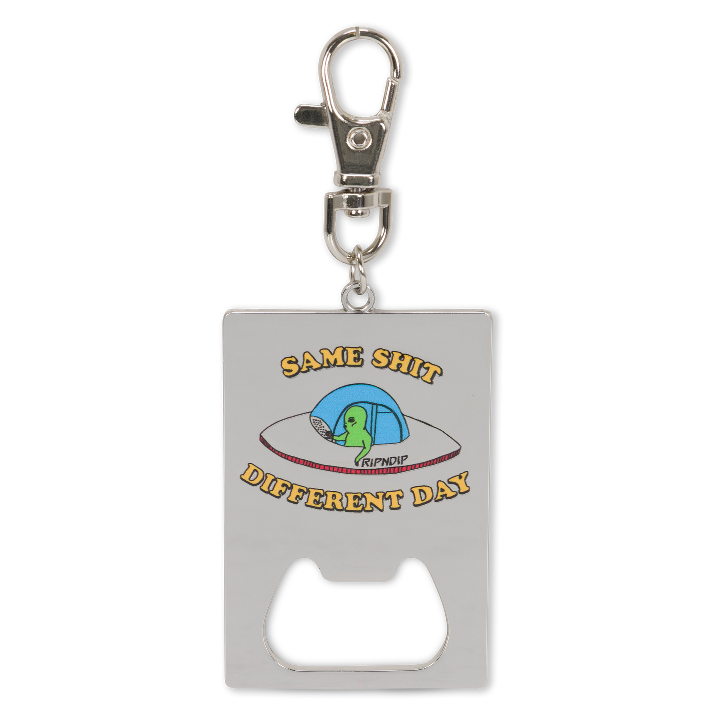 RIPNDIP Same Shit Different Day Keychain Bottle Opener (Silver)