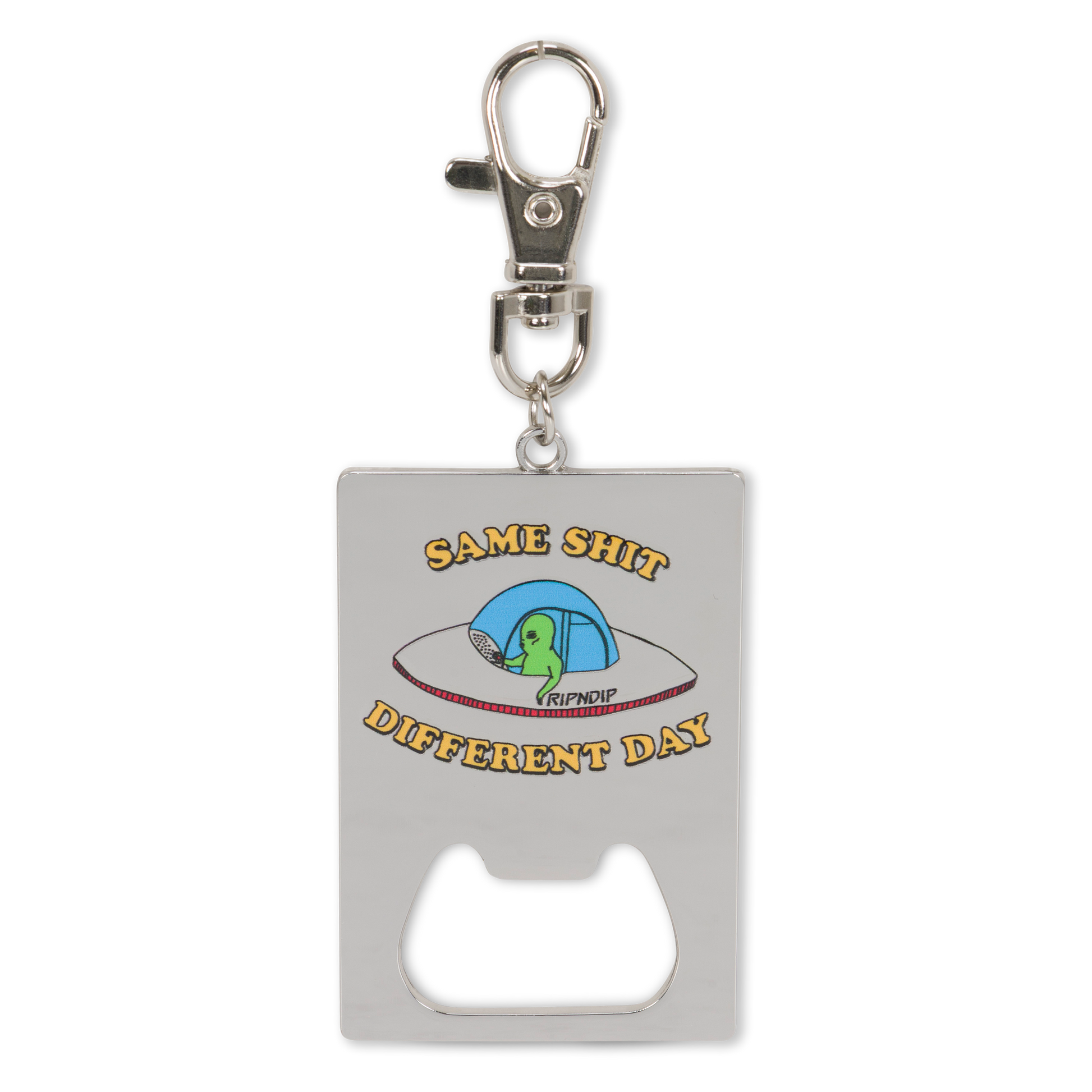 RIPNDIP Same Shit Different Day Keychain Bottle Opener (Silver)