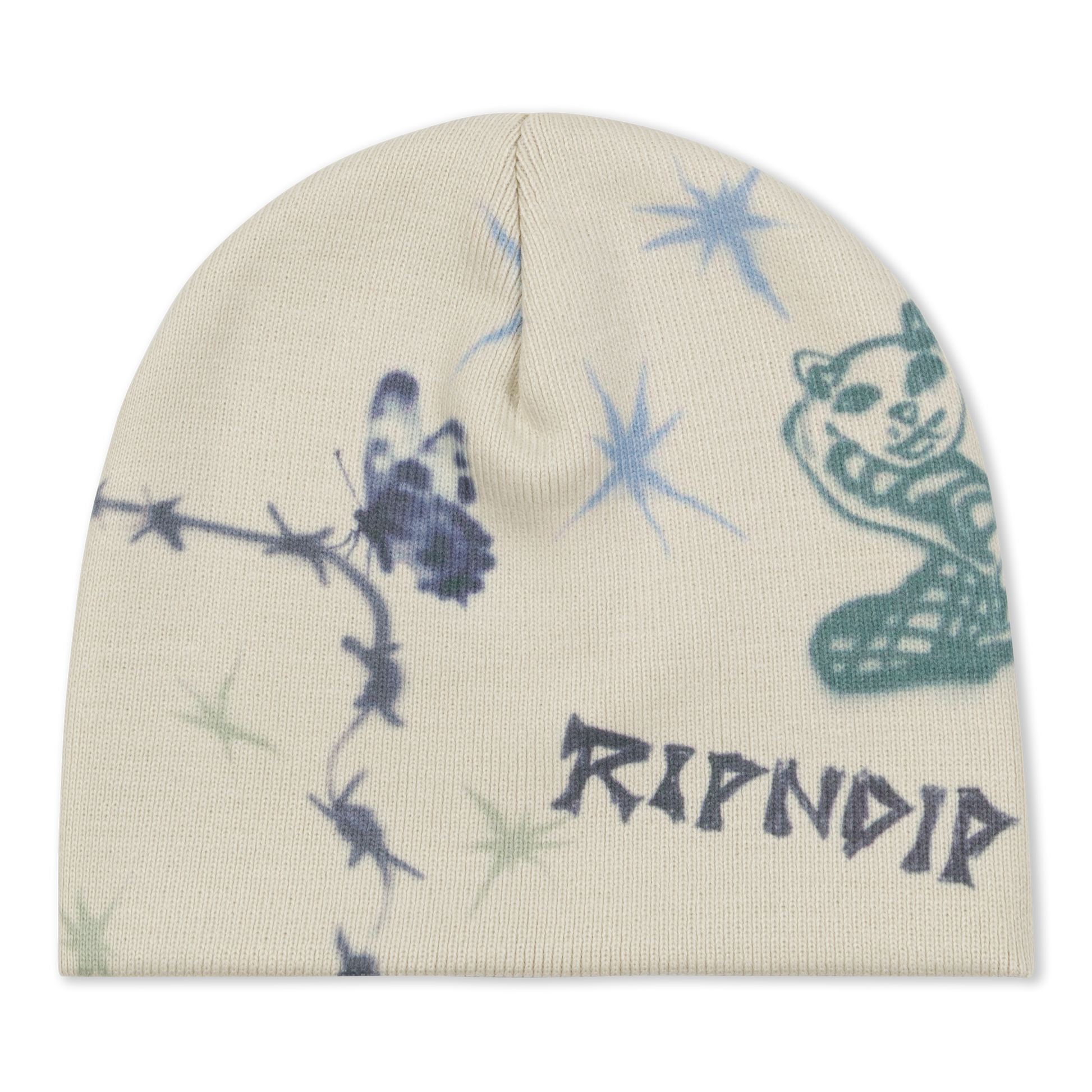 RIPNDIP Goosebumps Skull Beanie (Bone)