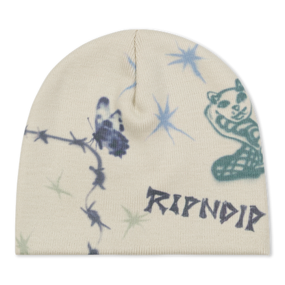 RIPNDIP Goosebumps Skull Beanie (Bone)