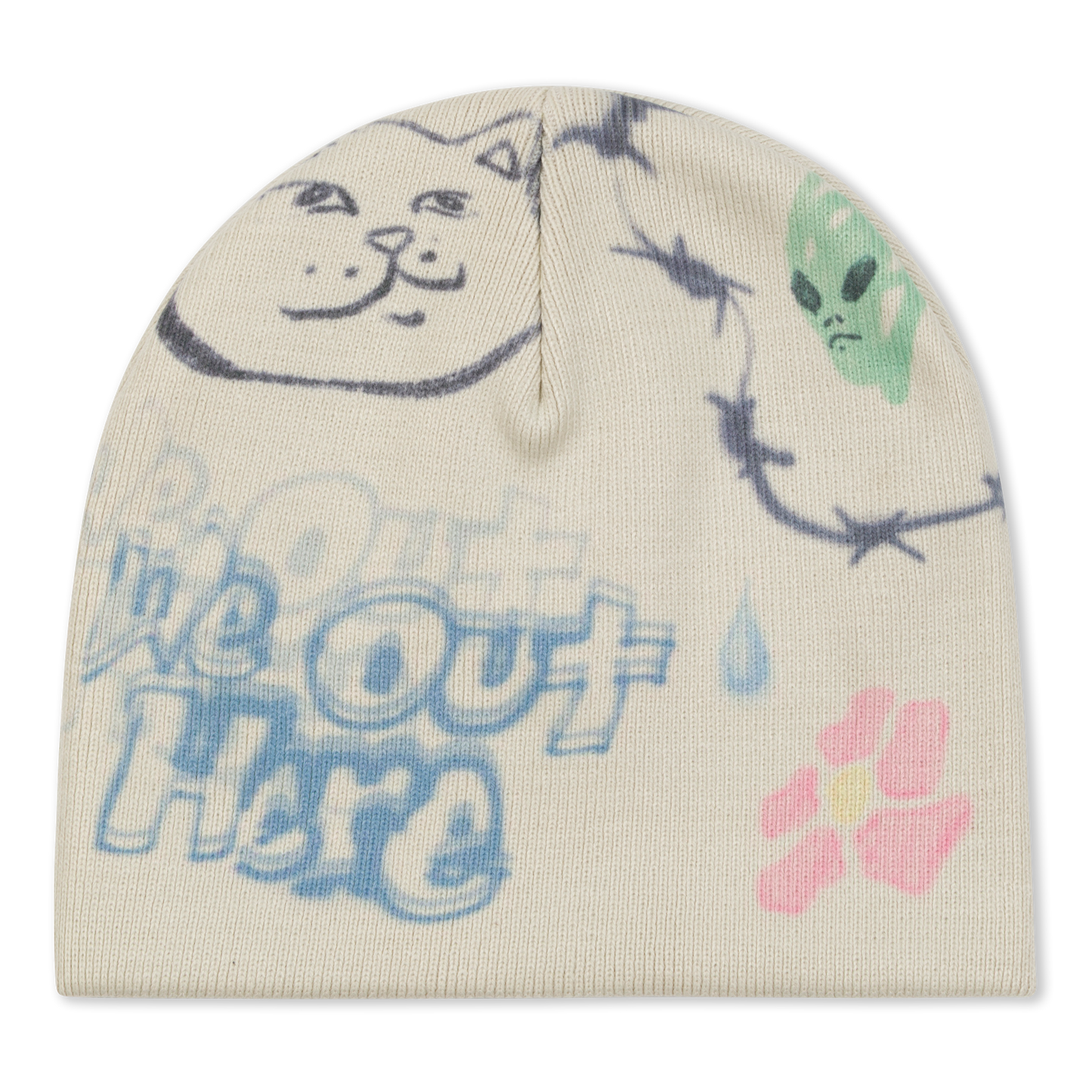 RIPNDIP Goosebumps Skull Beanie (Bone)
