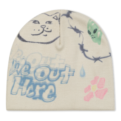 RIPNDIP Goosebumps Skull Beanie (Bone)