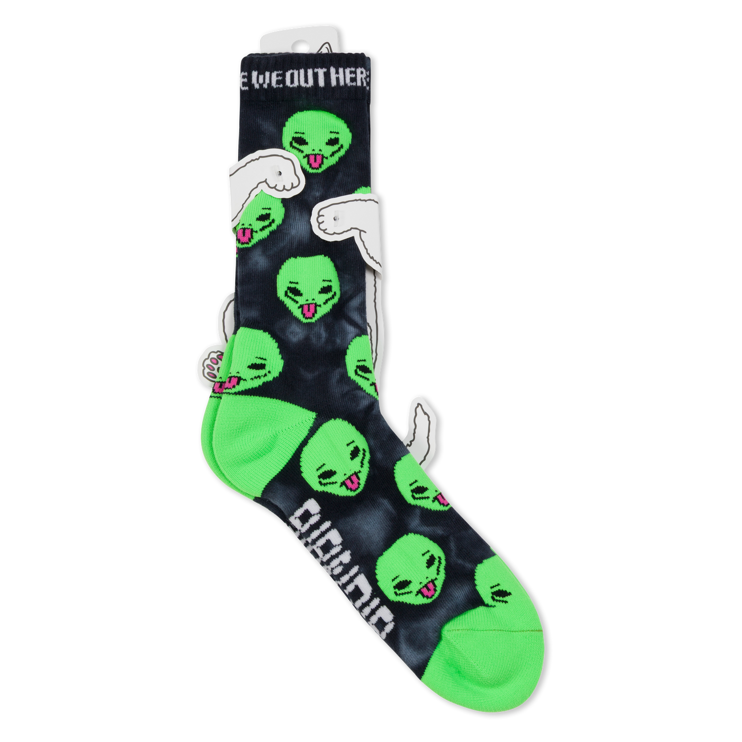 RIPNDIP We Out Here Socks (Black Lightning)