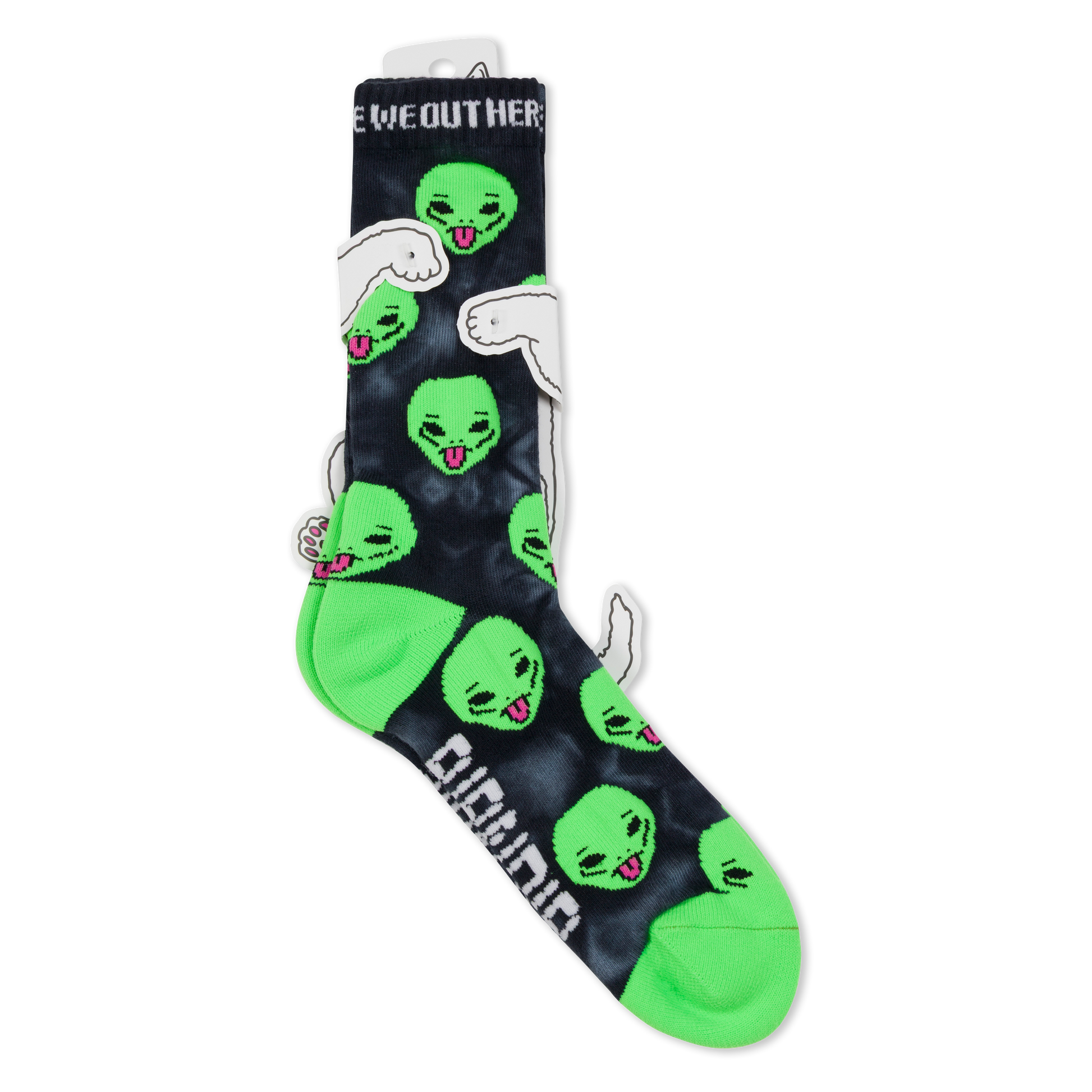 RIPNDIP We Out Here Socks (Black Lightning)