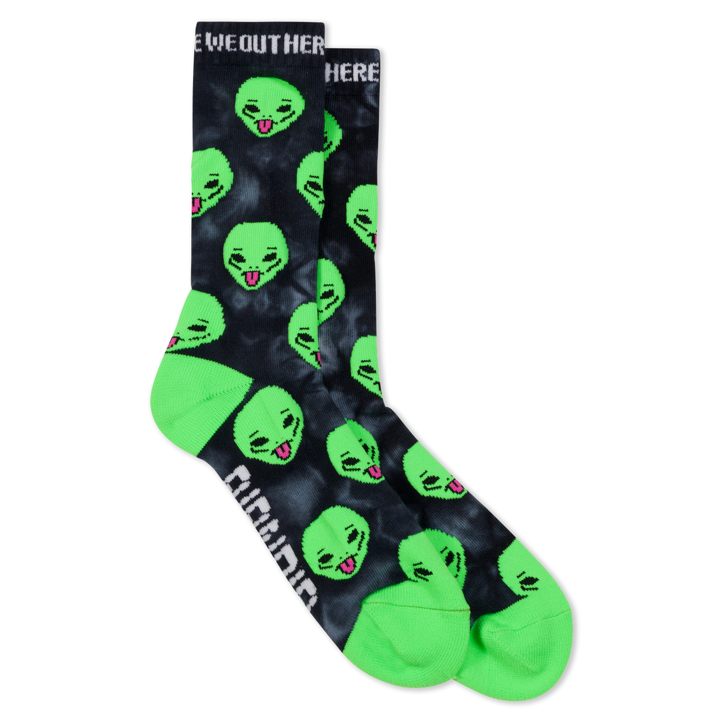 RIPNDIP We Out Here Socks (Black Lightning)