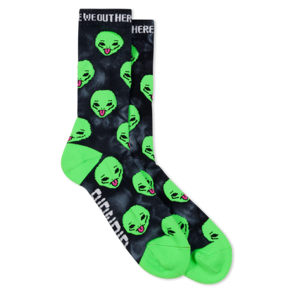 RIPNDIP We Out Here Socks (Black Lightning)