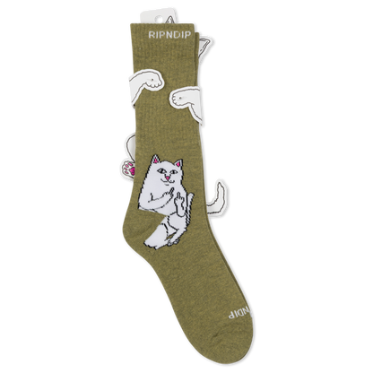 RIPNDIP Lord Nermal Socks (Olive)