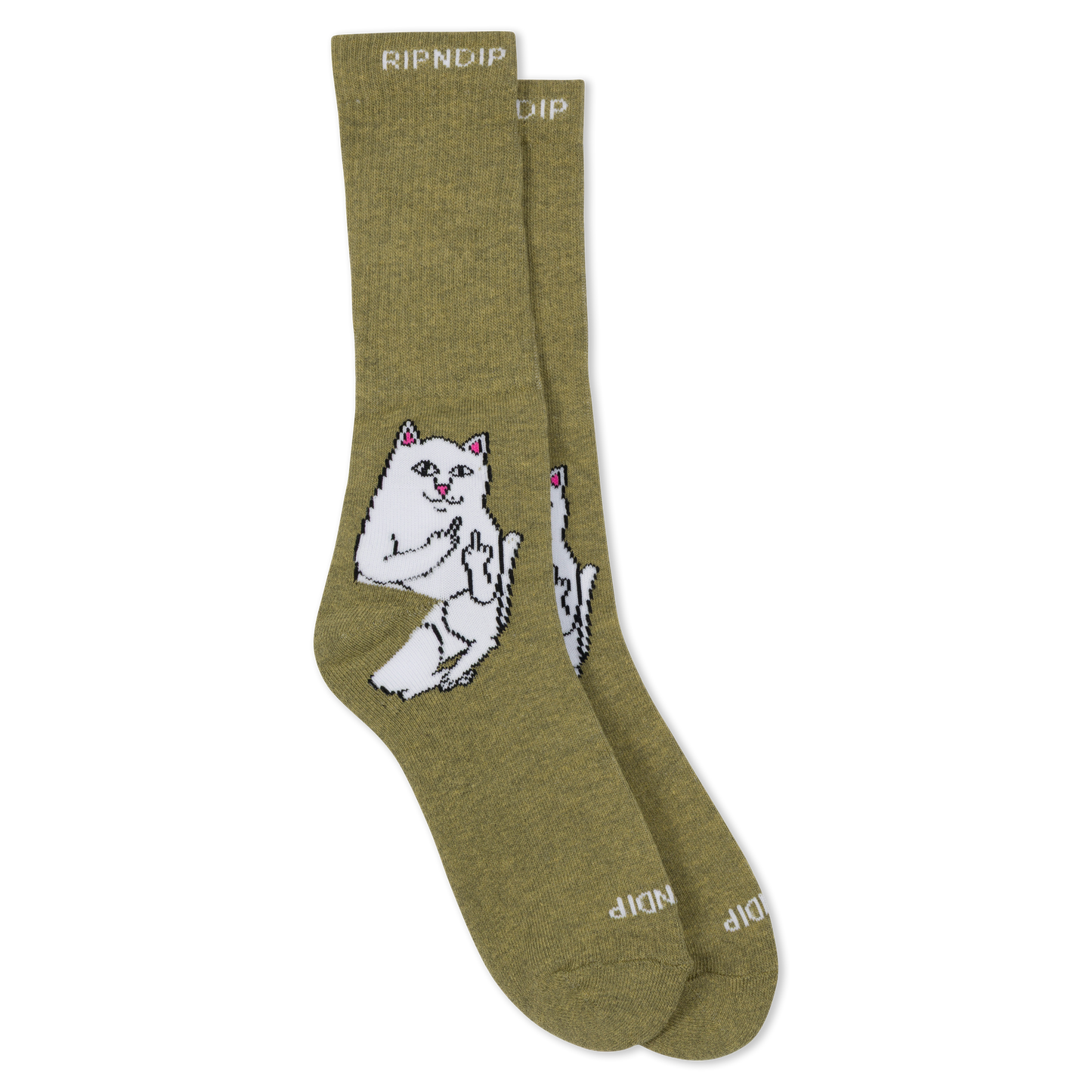 RIPNDIP Lord Nermal Socks (Olive)