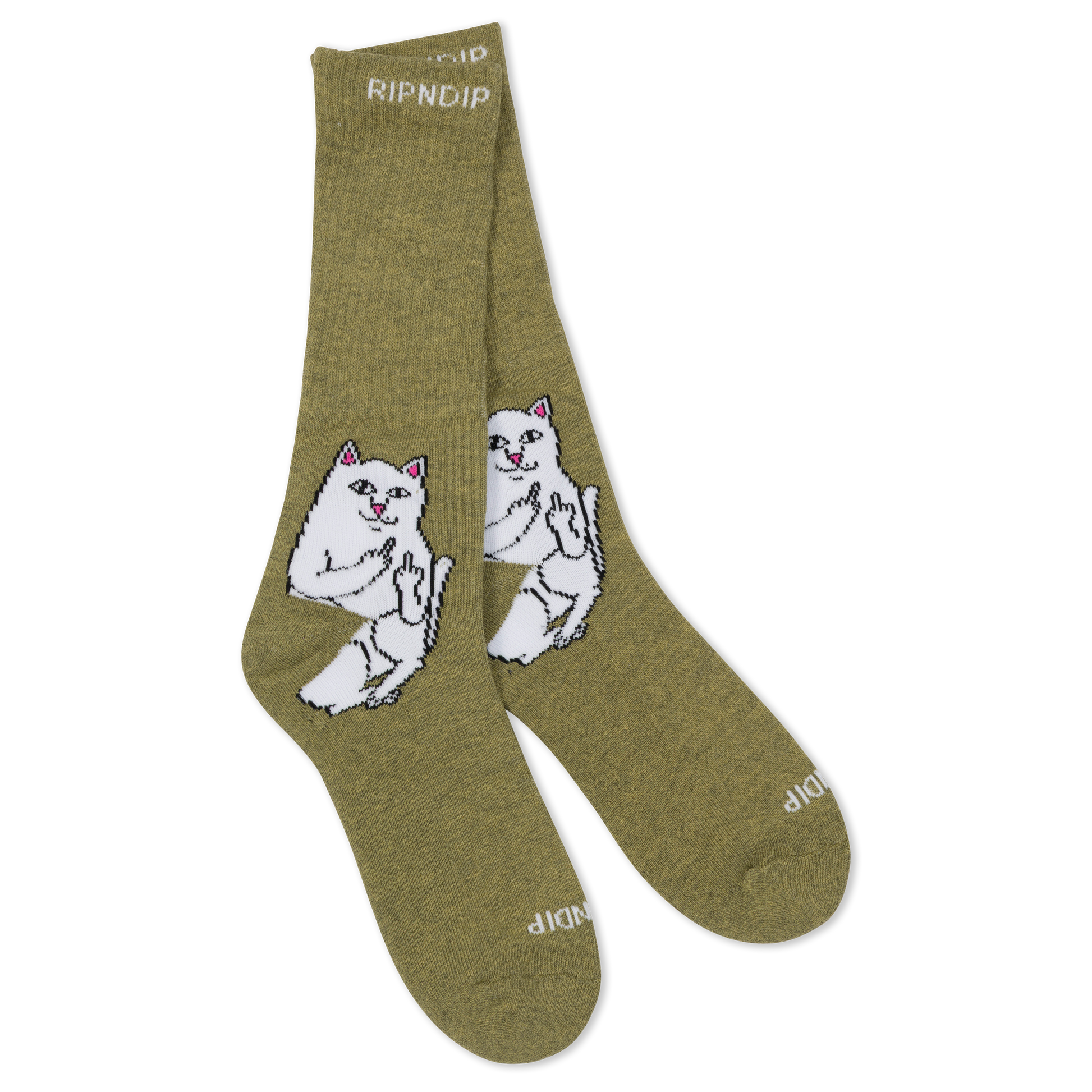 RIPNDIP Lord Nermal Socks (Olive)