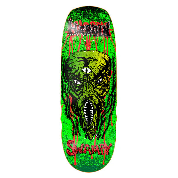 Heroin Skateboard SWAMPY KO2 SLIME FACE DECK 10.6"