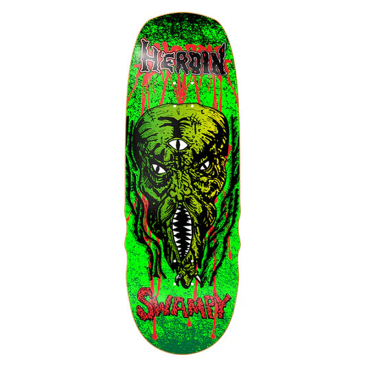Heroin Skateboard SWAMPY KO2 SLIME FACE DECK 10.6"
