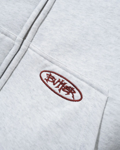 Butter Goods Plaid Lined Zip-Thru Hood Ash