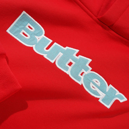Butter Goods Ripstop Logo Applique Pullover Hood Red