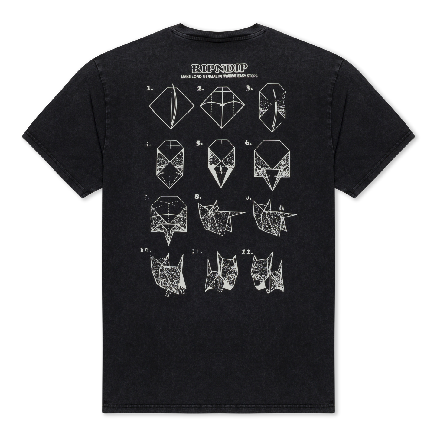 RIPNDIP Origami Tee (Black Vintage Wash)