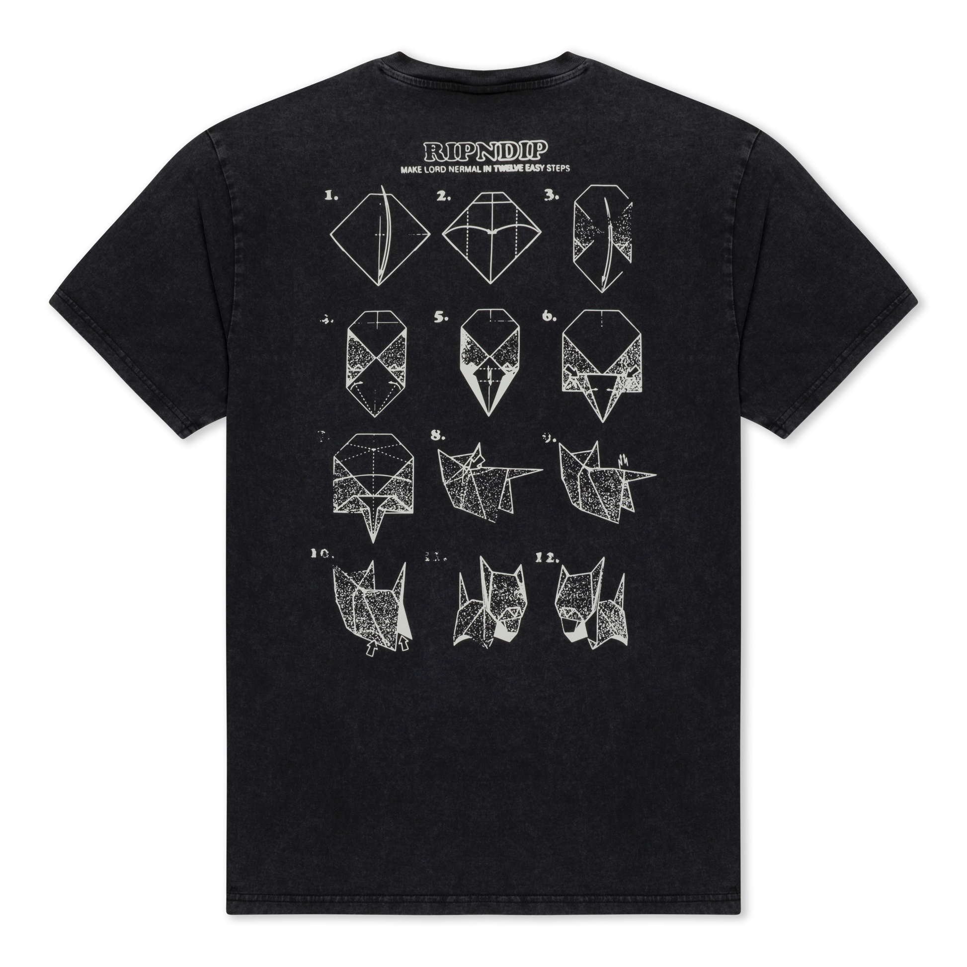 RIPNDIP Origami Tee (Black Vintage Wash)