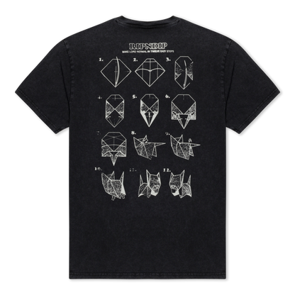 RIPNDIP Origami Tee (Black Vintage Wash)